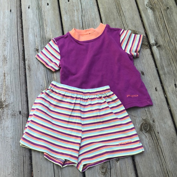 Patagonia Other - PATAGONIA: organic 18m shirt and shorts outfit